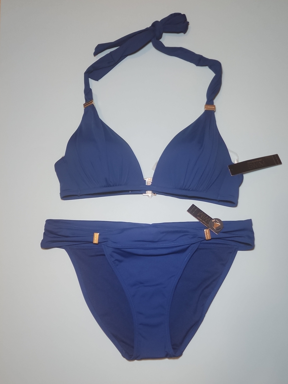 Victoria's Secret Navy Halter Triangle Bikini Set